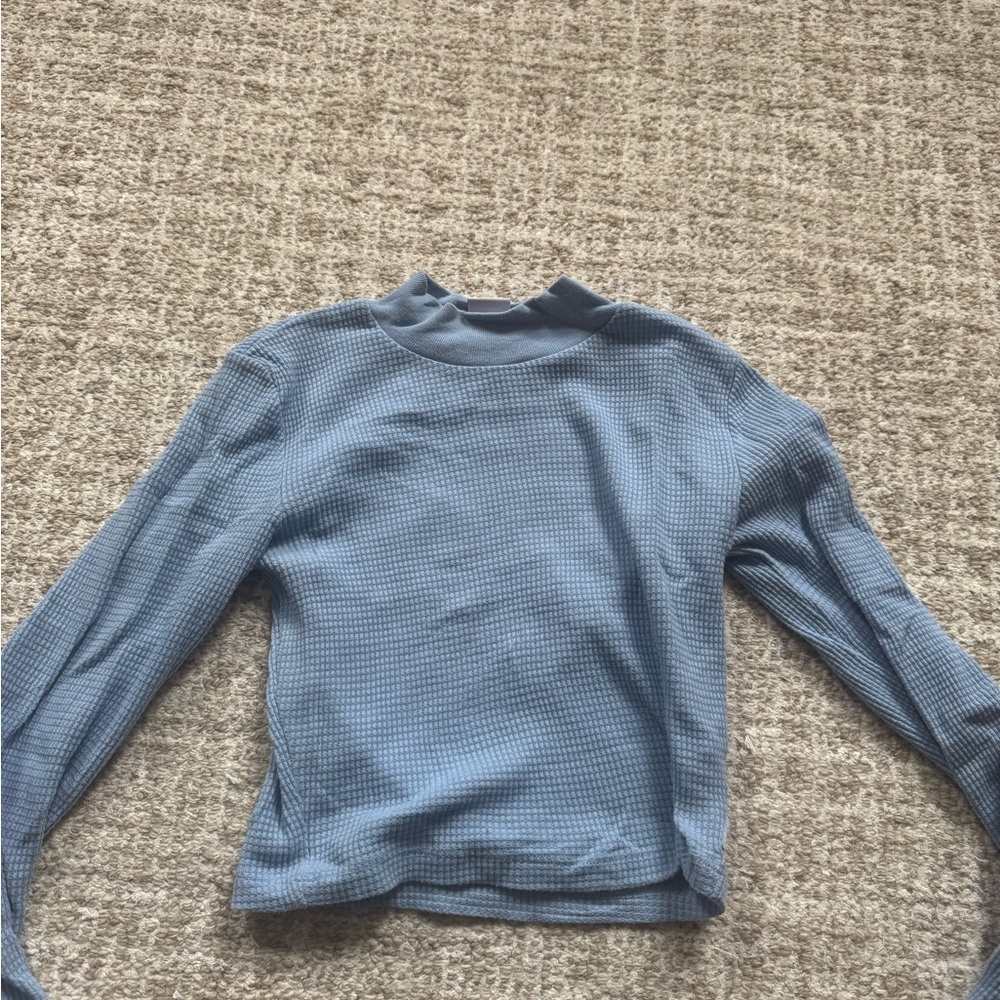 Blue Long Sleeve Top